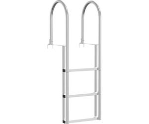 vidaXL Escabeau de quai 3 marches argent 45 x 11,5 x 134 cm Aluminium