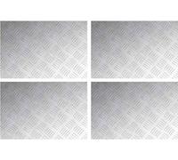 vidaXL Escalier Escalier à angle droit 4 pcs Argent 60 x 40 cm Aluminium