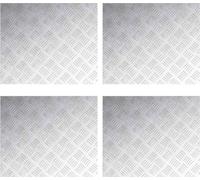 vidaXL Escalier Escalier à angle droit 4 pcs Argent 60 x 50 cm Aluminium