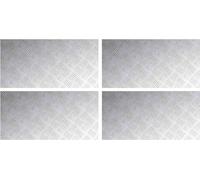 vidaXL Escalier Escalier à angle droit 4 pcs Argent 80 x 40 cm Aluminium