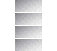 vidaXL Escalier Escalier à angle droit 4 pcs Argent 90 x 40 cm Aluminium
