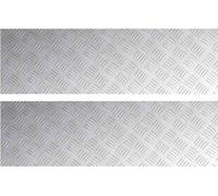 vidaXL Escalier Marche à angle droit 2 pcs Argent 100 x 30 cm Aluminium