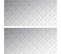 vidaXL Escalier Marche à angle droit 2 pcs Argent 100 x 50 cm Aluminium