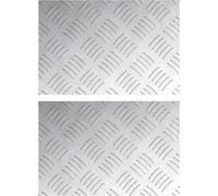 vidaXL Escalier Marche à angle droit 2 pcs Argent 30 x 20 cm Aluminium