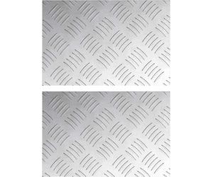 vidaXL Escalier Marche à angle droit 2 pcs Argent 30 x 20 cm Aluminium