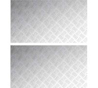 vidaXL Escalier Marche à angle droit 2 pcs Argent 90 x 50 cm Aluminium