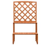 vidaXL Escalier pour fleurs avec treillis Orange 70x42x120cm Sapin massif