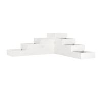 vidaXL Escalier pour plantes 4 marches 106x104,5x36 cm Blanc Pin massif