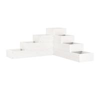 vidaXL Escalier pour plantes 4 marches 80,5x79x36 cm Blanc Pin massif