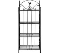 vidaXL Escalier pour plantes Étagère pour fleurs Pied à fleurs noir