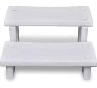 vidaXL Escalier pour spa Blanc