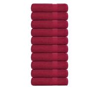 vidaXL Essuie-mains 10 pcs bordeaux 50x100 cm 360 g/m² 100% coton