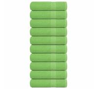 vidaXL Essuie-mains 10 pcs vert pomme 50x100 cm 360 g/m² 100% coton