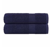 vidaXL Essuie-mains 2 pcs bleu marine 50x100 cm 360 g/m² 100% coton