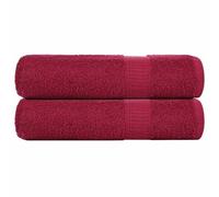 vidaXL Essuie-mains 2 pcs bordeaux 50x100 cm 360 g/m² 100% coton