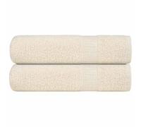 vidaXL Essuie-mains 2 pcs crème 50x100 cm 360 g/m² 100% coton