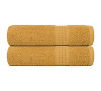 vidaXL Essuie-mains 2 pcs doré 50x100 cm 360 g/m² 100% coton
