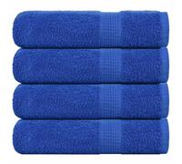 vidaXL Essuie-mains 4 pcs bleu 50x100 cm 360 g/m² 100% coton