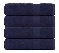 vidaXL Essuie-mains 4 pcs bleu marine 50x100 cm 360 g/m² 100% coton