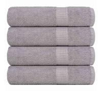 vidaXL Essuie-mains 4 pcs gris 50x100 cm 360 g/m² 100% coton
