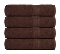 vidaXL Essuie-mains 4 pcs marron 50x100 cm 360 g/m² 100% coton