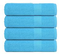 vidaXL Essuie-mains 4 pcs turquoise 50x100 cm 360 g/m² 100% coton