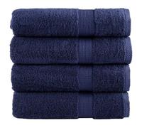 vidaXL Essuie-mains de qualité supérieure SOLUND 4 pcs bleu marine