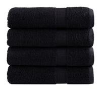 vidaXL Essuie-mains de qualité supérieure SOLUND 4 pcs noir 600 g/m²