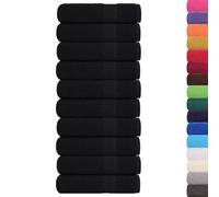 vidaXL Essuie-Mains FROGN 10 pcs Noir 50x100 cm 360 g/m² 100% Coton, essuie-Mains, Serviette de Bain, Ensemble de Serviettes de Bain, Serviette