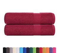vidaXL Essuie-Mains FROGN 2 pcs Bordeaux 50x100 cm 360 g/m² 100% Coton, essuie-Mains, Serviette de Bain, Ensemble de Serviettes de Bain, Serviette
