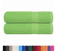 vidaXL Essuie-Mains FROGN 2 pcs Vert Pomme 50x100 cm 360 g/m² 100% Coton, essuie-Mains, Serviette de Bain, Ensemble de Serviettes de Bain, Serviette