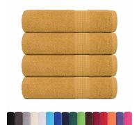 vidaXL Essuie-Mains FROGN 4 pcs doré 50x100 cm 360 g/m² 100% Coton, essuie-Mains, Serviette de Bain, Ensemble de Serviettes de Bain, Serviette