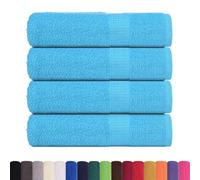 vidaXL Essuie-Mains FROGN 4 pcs Turquoise 50x100 cm 360 g/m² 100% Coton, essuie-Mains, Serviette de Bain, Ensemble de Serviettes de Bain, Serviette