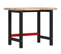 vidaXL Établi 100x60x83 cm Bois Massif d'acacia rectangulaire, Table de Travail, Poste de Travail, Table de Travail en Bois, établi en Bois