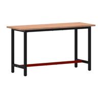 vidaXL Établi 150x55x81,5 cm Bois Massif de hêtre et métal