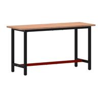 vidaXL Établi 150x55x81,5 cm bois massif hêtre et métal