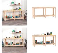 vidaXL Etabli 180x50x80 cm Pin massif - Etabli - Etablis - Banc de stockage - Table de travail de garage