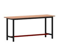 vidaXL Établi 180x55x81,5 cm bois massif hêtre et métal