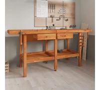 vidaXL Établi 192x62x83 cm Bois massif d'acacia