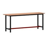 vidaXL Établi 200x55x81,5 cm bois massif hêtre et métal