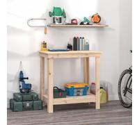 vidaXL Etabli 80x50x80 cm Pin massif - Etabli - Etablis - Banc de stockage - Table de travail de garage
