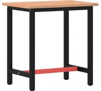 vidaXL Établi 80x55x81,5 cm bois massif hêtre et métal