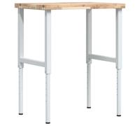 vidaXL Établi 80x60x(73-99,5) cm Bois massif Acacia Rectangulaire