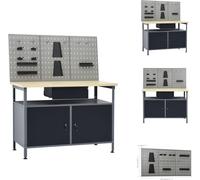 vidaXL Établi avec 3 panneaux à outils - Établis