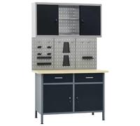 vidaXL Établi avec 3 panneaux muraux