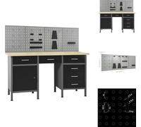vidaXL Établi avec 4 panneaux à outils - Établis
