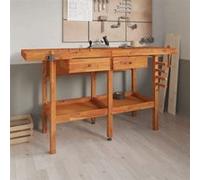 vidaXL Établi avec tiroirs et étaux 162x62x83 cm Bois massif d'acacia 153323 Marron G