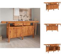 vidaXL Etabli avec tiroirs et étaux 192x62x83 cm Bois d'acacia - Etablis