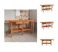 vidaXL Etabli avec tiroirs et étaux 192x62x83 cm Bois d'acacia - Etablis