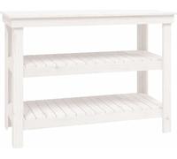 vidaXL Établi blanc 110,5x50x80 cm pin massif